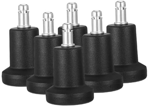 JEWEDECO 6stücke Stuhl Feste Füße Stuhlrollen Ersatzfüße Steckbare Nivellierer Für Bürostuhl Schreibtischstuhl Zubehör Für Hartböden Fliesen