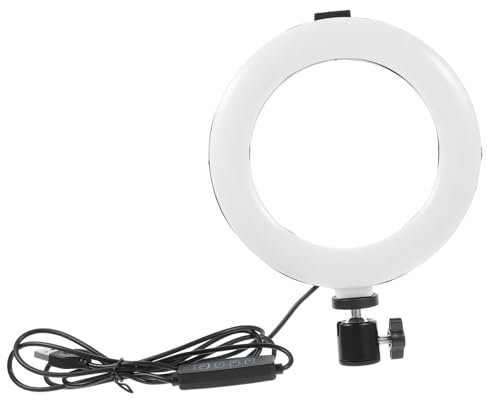 Holibanna Adjustable Fill Ring Light for Live Streaming Video Conferencing and Brightness Levels for Remote Meetings and Makeup Applications