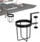Premium Drink Holder – Versatile 3-Direction Drink Guard Desk Table Cup Holder Bed Coffee Drinks Holder Bottle Holder Gaming Cup Holder, Black/White