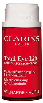 Clarins Total Eye Lift 15ml Nachfüllpackung | Anti-Aging-Augencreme | Bekämpft Falten, Krähenfüße, Augenringe und Schwellungen für einen sichtbaren Augenlift in 30 Sekunden