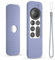 Silicone Case for Apple tv siri Remote 2021 2022 2023 Protective Cover for Apple 4k/hd tv Remote Controller Anti Sleeve with Lanyard(2nd/3nd gen) (Lavender Grey)