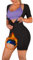 DEHORU Combinaison Intégrale 3 in1 Sauna Suit Shapewear Vêtements de Sudation Femme Shapewear Costume D'entraînement(BK 3XL)