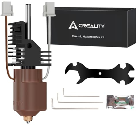 Creality Official K1 Max/K1/K1 SE/K1C Hotend Upgrade Ceramic Heating Block Kit, Terminal with Buckle, Official Unicorn Quick-Swap Nozzle Set for K1 Series 3D Printer Hotend 600mm/s High-Speed