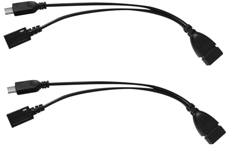 ROMISBABA 2 pezzi Adattatore Micro USB Maschio Femmina Otg Nero Converter per Telefono e Tablet Compatibile con Fire Stick e Console Supporta Tastiera e Flash Drive