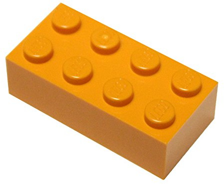 20 LEGO Steine 2 x 4 Orange