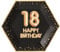 Neviti 773093 Glitz & Glamour - Plate - Large - Black & Gold - Age 18 Paper