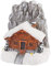 Hobbyfun Berghütte ca. 4 cm, winterlich