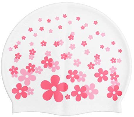 Gorro De Baño De Flores Gorro De Pelo De Natación Gorro De Piscina Gorros De Natacion Para Pelo Largo Gorro De Baño Para El Cabello Gorro De Baño Con Orejas Impermeable Niña Animal