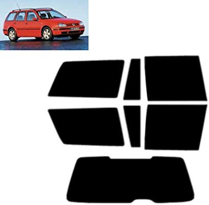 Passgenaue Tönungsfolie für Golf IV 5-Türen Kombi 1999-2006 Heck/Seitenscheiben (20% Schwarz)