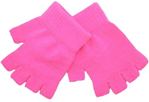 LKXHarleya Wolle Fingerlose Handschuhe, Handgelenk Halbe Finger Handschuhe Stricken, Winter Warme Handschuhe FäUstlinge, Unisex, Pink