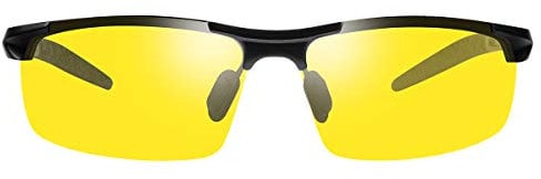 MIRYEA Herren Photochromatisch Sportbrille Polarisiert Rechteckig Sonnenbrille Al-Mg Metallrahmen Fahrer Anti Reflexbeschichtung 100% UVA UVB Schutz für Golf, Angeln, Autofahren, Outdoor-Aktivitäten