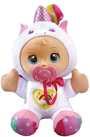 VTech Little Love - Dulce Unicornio, Muñeca interactiva Que Habla y enseña los Colores, pulsando su barriguita podrás Escuchar qué cuidados Necesita y Aprender sobre su Mundo Animal (3480-526322)