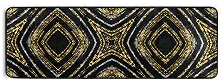 MONTOJ Küchenmatte mit goldenem Glitzer, Läufer für Zuhause, modern