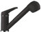 SCHOCK® Küchenarmatur Cosmo Onyx I Schwarze Hochdruck Armatur mit ausziehbarer Schlauchbrause I Spültischarmatur mit Strahl- & Brausefunktion I 179 mm Höhe I Flexible Anschlussschläuche 450 mm