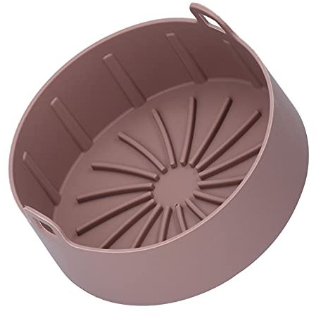 Olla De Silicona Reutilizable Para Freidora De Aire - Reemplazo De Cocina Eléctrica, Bandeja De Canasta, Accesorio Para Hornear -20℃ (16Cm Todo En Uno Marrón)
