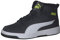 PUMA Rebound Joy Fur Jr Sneaker, Parisian Night White-Light Lime, 38.5 EU