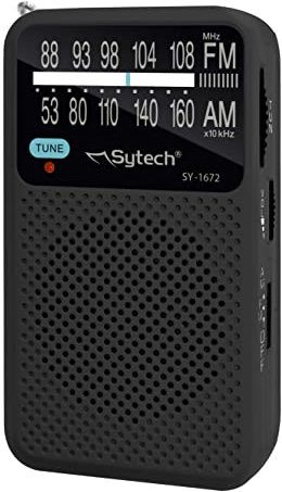 Radio de Bolsillo Am-FM, Altavoz, Vertical, Negro (sytech)