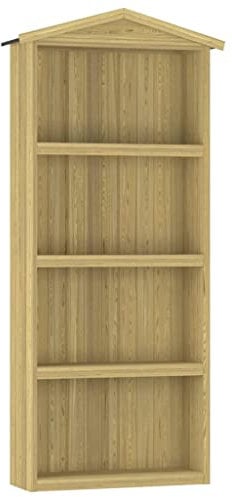 vidaXL Caseta Herramientas Jardín Cobertizo Cabaña Troncos Patio Exterior Equipos Cuidado Césped Accesorios 87x33x222 cm Madera Pino Impregnada
