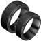 Gualiy Hochzeitsringe Paar Titan, Partnerringe Eheringe Schwarz Matt Ring 7.8mm Größe Damen 65 (20.7) + Herren 60 (19.1)