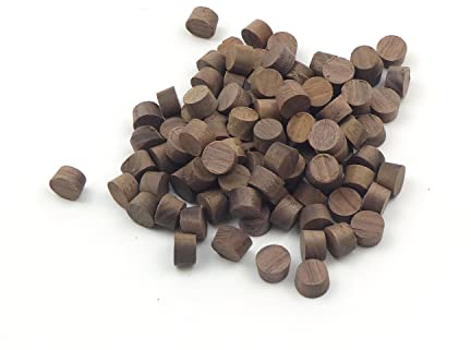 10mm Walnut Flat Head Cross Grain Plug - Pack of 100