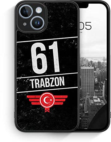 MUNIQASE Trabzon 61 - Silikon Hülle für iPhone 14 - Türkische Städte Schutzhülle Handyhülle Case Cover