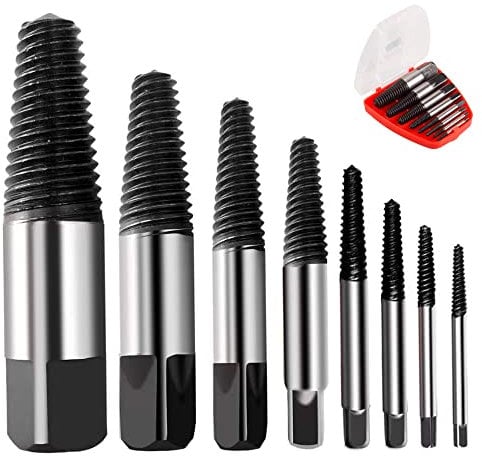 Set di 8 estrattori per viti professionale, set di 8 estrattori per viti, per la rimozione di viti spazzolate