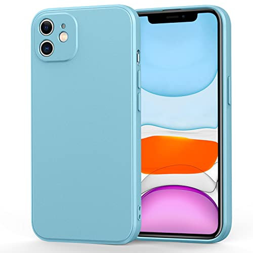 TOOD Case for iPhone 11 6.1-Inch, Slim Liquid Silicone Full Covered Soft Gel Rubber Cover (Blue)