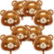 8 Stück Bär Ballon Bauernhof Tier Ballons, niedliche Bär geformt braunen Ballons Folienballons für Tier Geburtstag Party Dschungel Thema Party Dekoration