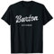 Burton MI Retro T-Shirt - Sport-Skript im Vintage-Stil - Unisex Erwachsene - Schwarz - Klein - Kurzarm