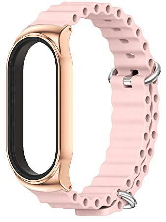 WIIKAI Armband Ersatzarmbänder für XiaoMi Miband 7 Uhrenarmbänder.(Rosa)