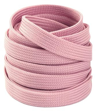 Boolavard 2 Paires de Lacets Plats de Qualité Supérieure pour Baskets et Athlétisme - 8 mm de Large (Rose Foncé, 115cm)