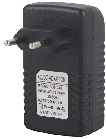 48V 0.5A Wall PoE Injector Ethernet Adapter, PoE Power Supply for IP Phone Camera, 802.3af Compliant Ideal for Security Systems