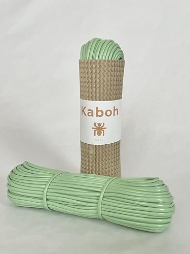 Synthetisches Korbgeflecht. PVC-Rattan-Reparaturmaterial. PVC-Seil zum Flechten von Stühlen. Körbe, Lampen, Gartenmöbel, Blumentöpfe. (pastellgrün)