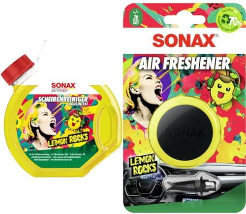 ScheibenReiniger Konzentrat Lemon Rocks (3 Liter) + Air Freshener Lemon Rocks (1 Stück)