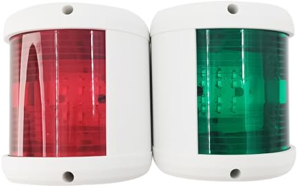 JT-HLM Red Green Navigation Lights For Boats 12V-24V Shipping Position Lights Marine Anchor Light IP66 Waterproof Signal Led Nav Lights 112.5° for Marine Boat Yacht