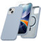 kalibri Carcasa Compatible con Apple iPhone 13 Funda - Funda magnética Compatible con MagSafe con 2X Protector de Pantalla - Azul Claro Mate