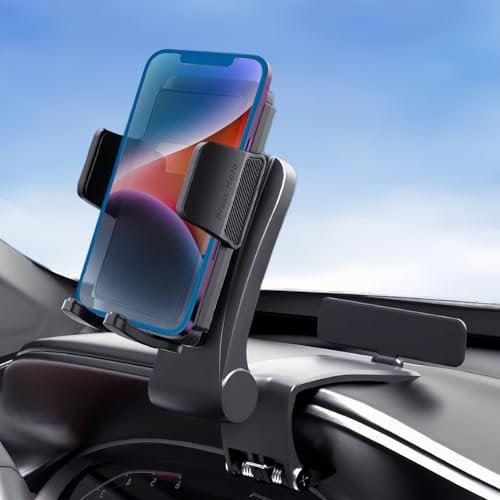 DMJWAN Support de téléphone de Voiture pour Tableau de Bord, Rotation à 360 degrés, Support de téléphone Multifonctionnel à Clip Compatible avec Les Smartphones de 4 à 7 Pouces.