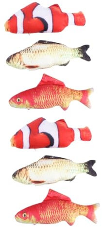 Abaodam 6 Stück 3D Fischkissen Fischkissen Fischwurfkissen Fischstofftier