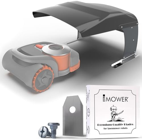 Idea Mower Garage Robot Tagliaerba VADER NAVI + 30 lame di ricambio Premium in omaggio - Compatibile con Segway NaviMow (Nero/Antracite)