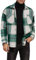 Meilicloth Kariertes Hemd Herren Hemdjacke Langarm Grün Business Leinenhemd XL