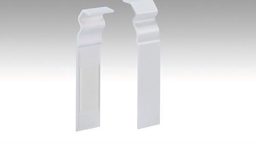 Terrassenclips.de 2 Verbindungsstücke für Meister Fußleisten | Profil 11 PK 11 F MK (80mm) | Weiß | selbstklebend | ABS | Sockelleisten Zubehör