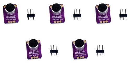 Uhidka 5X -MAX4466 Electret Microphone Amplifier Sensor with Adjustable Gain