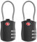 NAGE TSA Approved Luggage Locks 3-Digit | Secure Travel Padlocks for Suitcase, Backpack & Bags | Durable Small Wire Lock with Resettable Code (Black, 2-Pack)