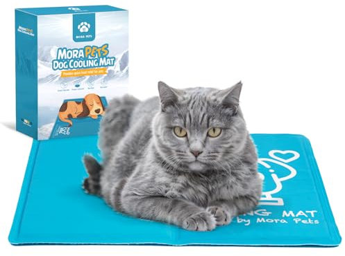 Pawtasy Kühlmatte Katzen Hunde Kühldecke für Katzen Kühlkissen mit Ungiftiges Gel für Klein Haustiere Hundekühlmatte Selbstkühlend Hund Kühl Kühlende Hundematte - S 50 x 40 cm