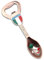Apribottiglie Magnetico a Forma di Cucchiaino – Cavatappi in Metallo per Tappi a Corona con Design Italia Tricolore – Bandiera Scritta Stivale – 12 cm per Casa Bar e Regalo (BRONZO)