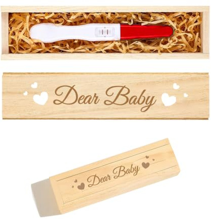 FREEBLOSS Schwangerschaftsankündigung Schwangerschaftstest Erinnerungsbox Baby Enthüllung Für Ehemann Enthüllung Für Ehemann Stil „Liebes Baby“