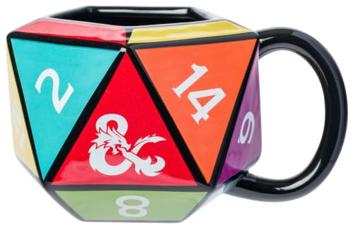 Silver Buffalo Dungeons & Dragons Ceramic 3D Sculpted Mug, 20 oz