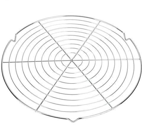 ZNJAMN Grill Netz 32 cm Mehrzweck-Grillnetz aus rundem Metalldraht for Dämpfen und Kühlen/Kohle-Backnetz/Grill/Pfannenrost/BBQ-Zubehör