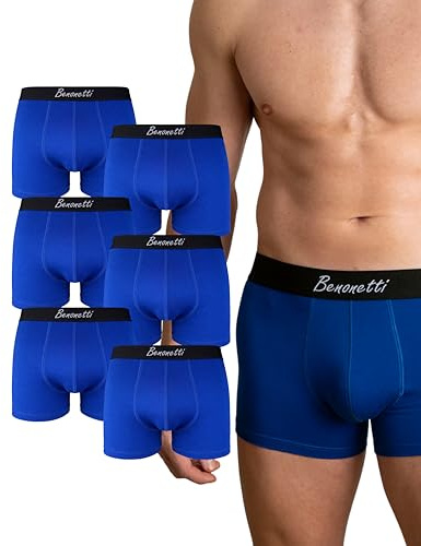 Benonetti Herren Boxershorts 6er Pack aus Baumwolle – hochwertige Stoffqualität, weiche Nähte, elastischer Komfortbund, atmungsaktiv & dauerhaft formstabil für jeden Tag