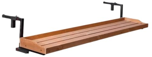 Stoolzfaid Klapptisch BalkongeläNder,BalkonhäNgetisch Klappbar,HäNgetisch Balkon Terrasse Holz,HäNgetisch FüR BalkongeläNder,Stabile TragfäHigkeit,FüR Terrasse,Garten,Balkon